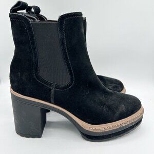 Steve Madden Lexa Platform Chunky Boots Black Suede Size 9.5 Women's